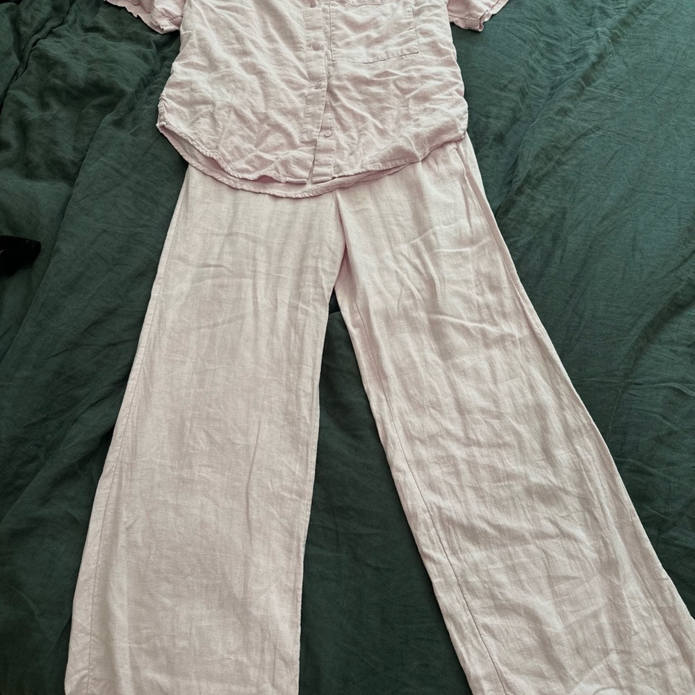Abercrombie and fitch linen blend set